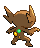 Sprite Animado Sableye Blanco Negro
