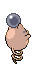 Sprite Animado Spoink Blanco Negro