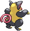 Sprite Animado Grumpig Blanco Negro