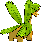 Sprite Animado Tropius Blanco Negro