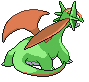 Sprite Animado Salamence Blanco Negro