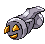 Sprite Animado Beldum Blanco Negro