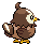 Sprite Animado Starly Blanco Negro
