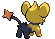 Sprite Animado Shinx Blanco Negro