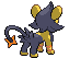 Sprite Animado Luxio Blanco Negro