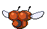 Sprite Animado Combee Blanco Negro