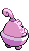 Sprite Animado Happiny Blanco Negro