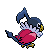 Sprite Animado Chatot Blanco Negro