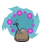 Sprite Animado Spiritomb Blanco Negro