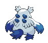 Sprite Animado Abomasnow Blanco Negro