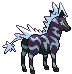 Sprite Animado Zebstrika Blanco Negro