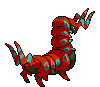 Sprite Animado Scolipede Blanco Negro