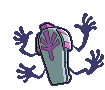 Sprite Animado Cofagrigus Blanco Negro