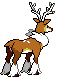 Sprite Animado Sawsbuck Blanco Negro