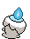 Sprite Animado Litwick Blanco Negro