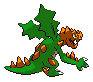 Sprite Animado Druddigon Blanco Negro