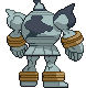 Sprite Animado Golurk Blanco Negro