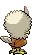 Sprite Animado Rufflet Blanco Negro