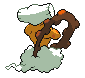 Sprite Animado Landorus Blanco Negro