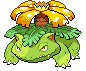 Sprite Animado Venusaur Blanco Negro