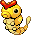 Sprite Animado Caterpie Blanco Negro