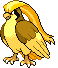 Sprite Animado Pidgeot Blanco Negro