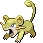 Sprite Animado Rattata Blanco Negro