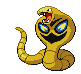 Sprite Animado Arbok Blanco Negro