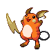 Sprite Animado Raichu Blanco Negro