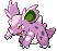 Sprite Animado Nidorina Blanco Negro