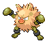 Sprite Animado Primeape Blanco Negro