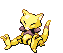 Sprite Animado Abra Blanco Negro