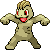 Sprite Animado Machop Blanco Negro
