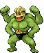Sprite Animado Machamp Blanco Negro