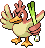 Sprite Animado Farfetch′d Blanco Negro