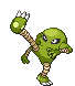 Sprite Animado Hitmonlee Blanco Negro