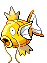 Sprite Animado Magikarp Blanco Negro