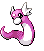 Sprite Animado Dratini Blanco Negro