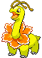 Sprite Animado Meganium Blanco Negro