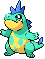 Sprite Animado Croconaw Blanco Negro
