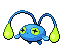 Sprite Animado Chinchou Blanco Negro