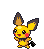 Sprite Animado Pichu Blanco Negro