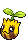 Sprite Animado Sunkern Blanco Negro