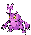 Sprite Animado Heracross Blanco Negro