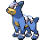 Sprite Animado Houndour Blanco Negro