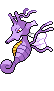 Sprite Animado Kingdra Blanco Negro