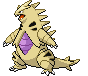 Sprite Animado Tyranitar Blanco Negro