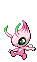 Sprite Animado Celebi Blanco Negro