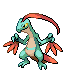 Sprite Animado Grovyle Blanco Negro
