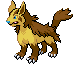 Sprite Animado Mightyena Blanco Negro